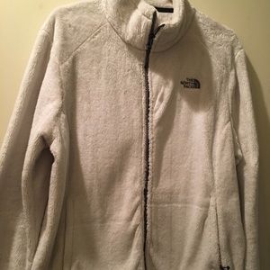 The North Face white fleece jacket
